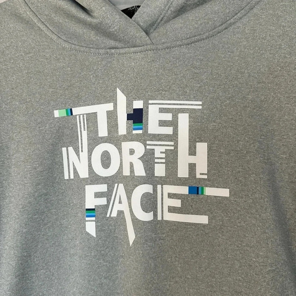 The North Face Women’s Light Gray Hooded Sweatshirt Size M Regular GUC - Picture 3 of 9